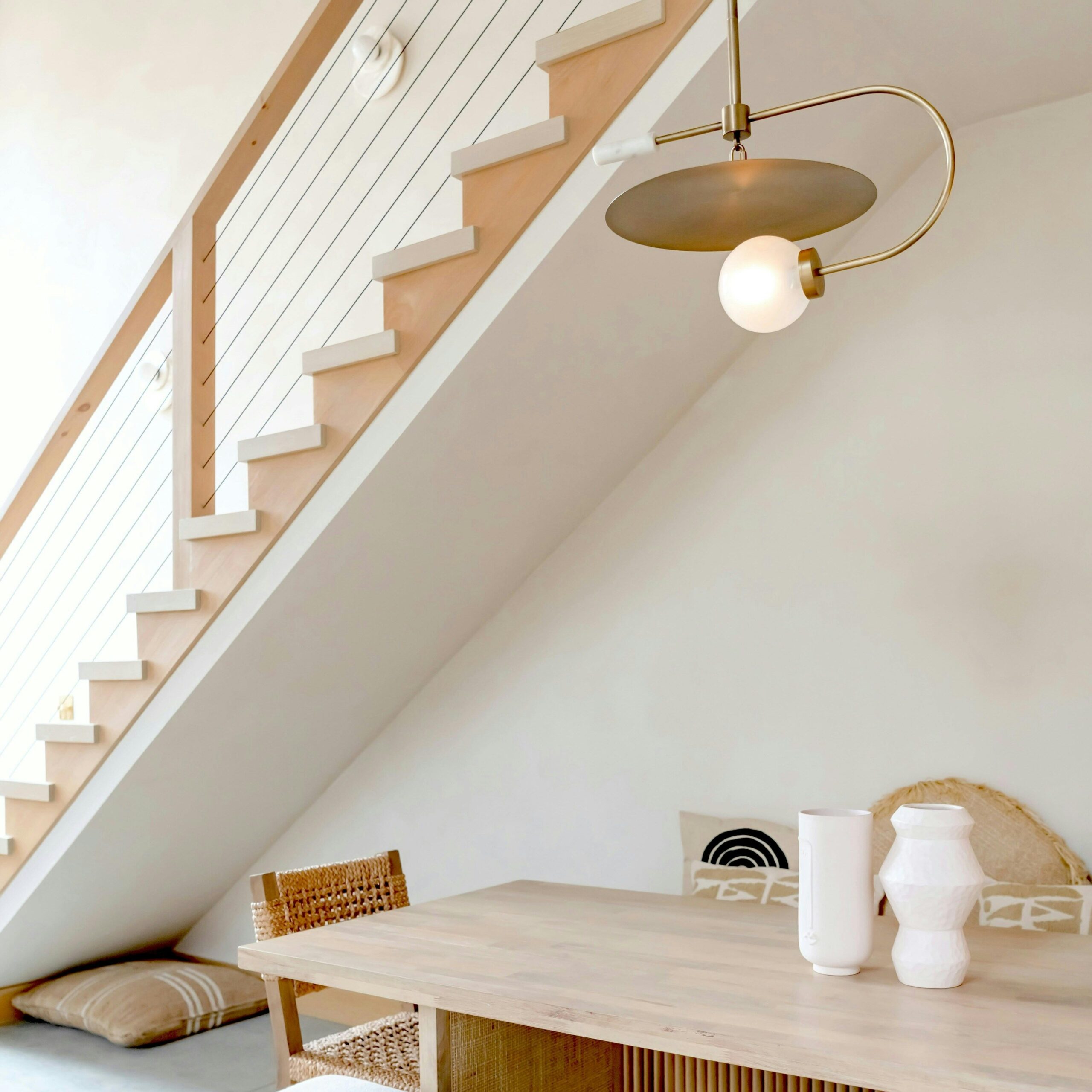 Elegant Scandinavian-style interior featuring a minimalist design in Bethel, Maine.